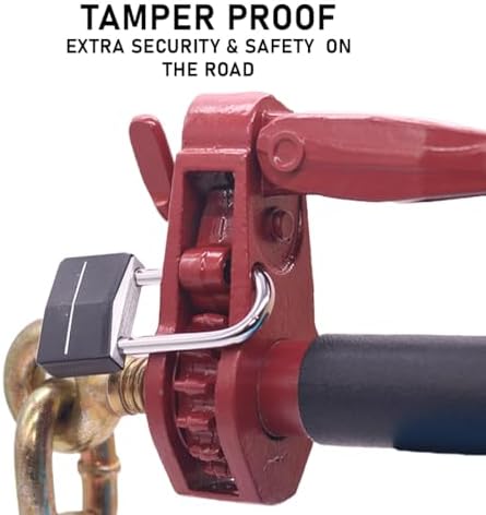 BoxerTool 4 Pack 3/8" - 1/2" Heavy Duty Folding Handle Ratchet Load Binder w/Grab Hook 12,000 lbs WLL - Transport Chain Binder - Image 3