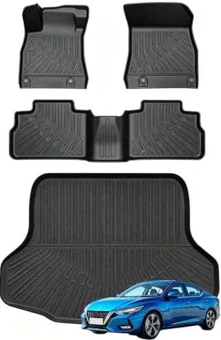 Joruoo-Floor Mats & Cargo Liner for 2020-2026 Nissan Sentra, All-Weather Heavy Duty TPE Floor Liners Full Coverage Automotive for Sentra Accessories by JORUOOServeyouwellalltheway