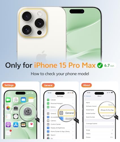 FNTCASE for iPhone 15 Pro Max Case, Fit for Magsafe, Glass Screen Protector - Image 2