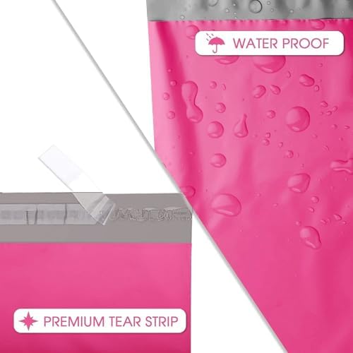 Metronic Poly Mailers 12x15.5 100 Pack Pink Medium Clothing Shipping Bags - Image 2