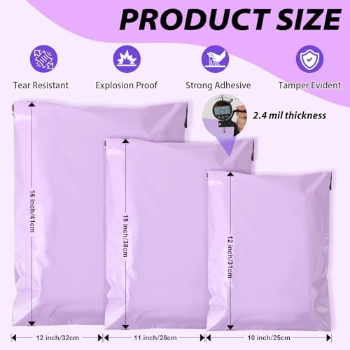 Oududianzi Variety Size Poly Mailers, 30 Pack Shipping Bags, Plastic Packaging Bags, Self-Seal Polymailers, Mailers Poly Bags, Assorted Shipping Envelopes for Small Business (10x12, 11x15, 12.5x16) - Image 2