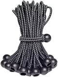 Bungee Cords with Balls 35PCS, 6 Inch Heavy Duty Ball Bungees for Canopy Tarp, Tent, Outdoor, Black Elastic Ties for Secure Hold – No Odor, Durable, UV Resistant (35, BW6) by Kydavoo