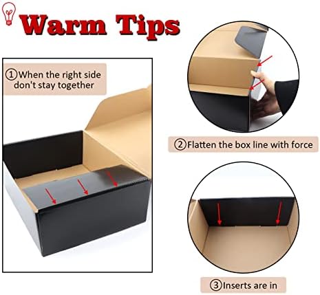 Hoikwo 20 Packs Black 12x9x4 Medium Shipping Boxes - Image 4