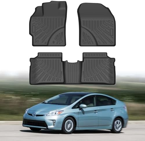 Cartist Floor Mats for Toyota Prius 2010-2015, All Weather Floor Liners for Prius Accessories, Heavy Duty TPE Car Mats, Car Accessories by cartist