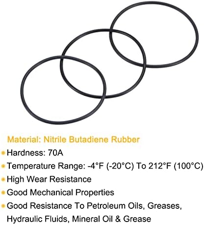 MECCANIXITY Nitrile Rubber O-Rings 50mm 52mm 54mm OD 46mm 48mm 50mm ID 2mm Thick Seal Gasket, Black 30in1 Set - Image 4