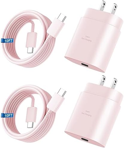 Super Fast Charger Type C, 25W USB C Wall Charger Fast Charging 10FT Cable by Vilive