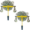 2 Pack 3/8"-1/2"Chain and Binder Kit with 2 Grab Hooks,9200 lbs Working Load Limit,10Ft G80 Chains Load Limit and Adjustable Length,Heavy Duty Ratchet Binders for Truck, Tie Down, Hauling, Towing by Unknown