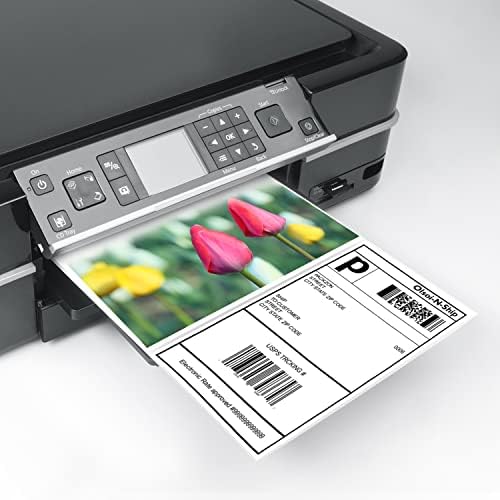 8-1/2"×5-1/2" Shipping Labels 60 Labels Sticker Paper for Laser/Ink Jet Printer mailing Labels 8.5"×11" White 2 per Sheet - Image 3