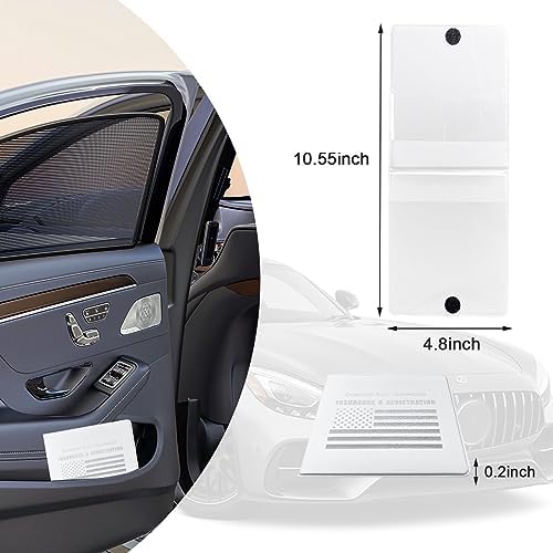 Ziciner Car Registration Insurance Holder, 2Pack Essential Auto Card Document Glove Box Organizer with Touch Fastener, Vehicle Interior Accessories Perfect for Most Car, Truck, SUV (White/White Flag) - Image 2