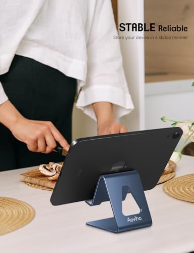 Aoviho Cell Phone Stand for Desk, Aluminum Phone Holder,Navy Blue - Image 2