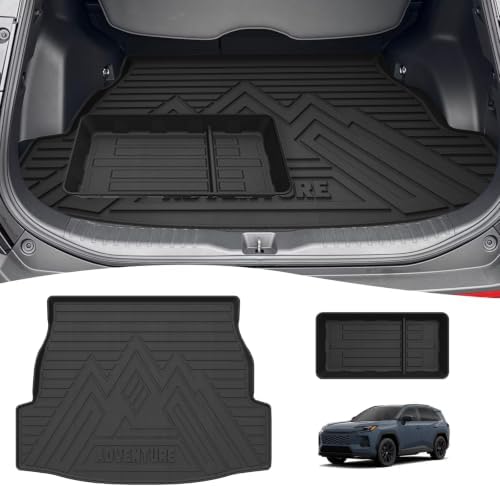 RAV4 Cargo mat - Trunk Mat for Toyota RAV4 2019-2025 (Fit for All Models), All Weather Trunk Mat & Storage Box for RAV4 Accessories, Heavy Duty Rubber Mats by cartist