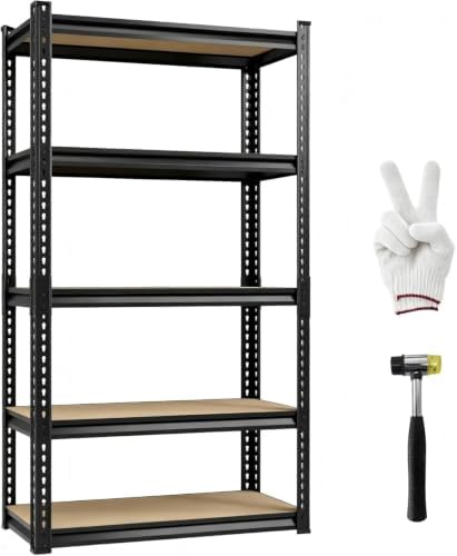2025LBS Heavy Duty Garage Shelving 5-Tier Garage Storage Shelves by VDEVY