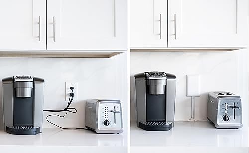 Sleek Socket Original & Patented Ultra-Thin Outlet Concealer with Cord Concealer Kit, Flat Extension Cord with Multi Outlets Power Strip, Ideal for Home Improvement, Hide Bulky and Messy Cords - Image 2
