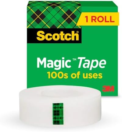 Scotch Magic Tape, Invisible, Home Office Supplies and Back to School Supplies for College and Classrooms, 1 Roll by Unknown