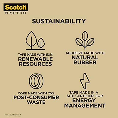 Scotch Contractor Grade Masking Tape, 0.94 inches by 60.1 Yards (540 Yards Total), 2020, 9 Rolls - Image 2