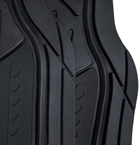 FH Group Automotive Floor Mats - Heavy-Duty Monster Eye Rubber Floor Mats for Cars, Universal Fit Full Set, ClimaProof Floor Mats, Trimmable Floor Mats For Most Sedan, SUV, Truck Floor Mats Black - Image 4