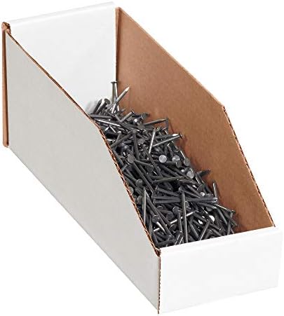Box USA BBINMT624 Open Top Bin Boxes, 6 x 24 x 4 1/2, Oyster White (Pack of 50) - Image 3