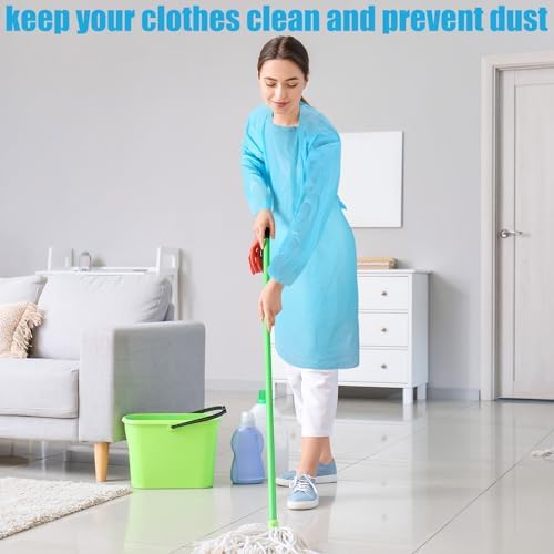 TrelaCo 20 Pack Disposable Isolation Gowns PPE Gown Set with Sleeves,Blue - Image 5