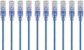 Monoprice Cat6A Ethernet Patch Cable - 10-Pack, Snagless RJ45, 550Mhz, 10G, UTP, Pure Bare Copper Wire, 30AWG, 2 Feet, Blue - SlimRun Series by Monoprice