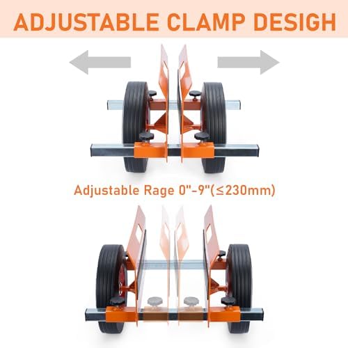 AIWFL Panel Dolly Heavy Duty 1100LBS Door Dolly Cart with 10" Solid Wheels - Image 3