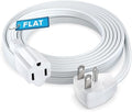 Maximm 12 Ft White 14/3, UL, Flat Plug Extension Cord, 1-Outlet by MaximmCable