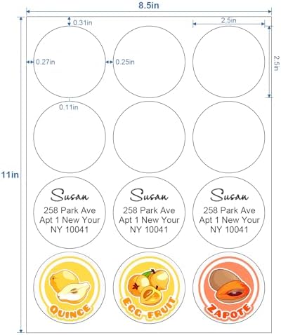 Methdic 2.5" Diameter High Visibility Printable Round Labels，Matte White，360 Customizable Blank Stickers - Image 2