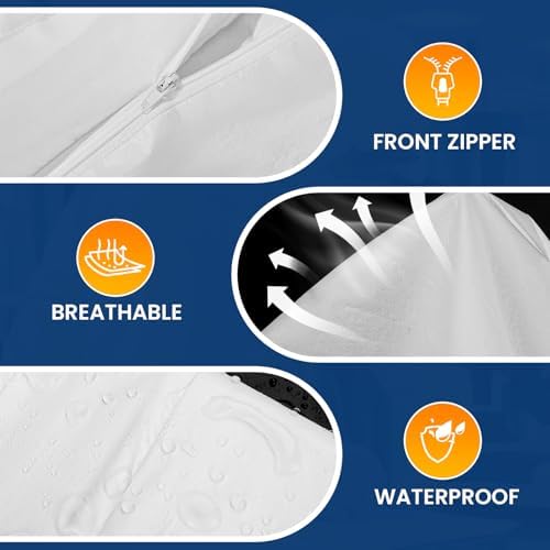 CAREGY 10 Pack Hazmat Suits Protective Coveralls with Hood - Image 2