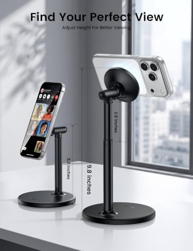 Lamicall Magnetic Phone Stand for Desk, Height Adjustable Holder for iPhone - Image 2