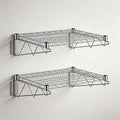 2 Pack 18" x 24" NSF Chrome Wire Wall Mount Shelf, Heavy Duty Metal Wall Mounted Storage Rack, Commercial Kitchen, Stock Rooms Shelving by Zedfire