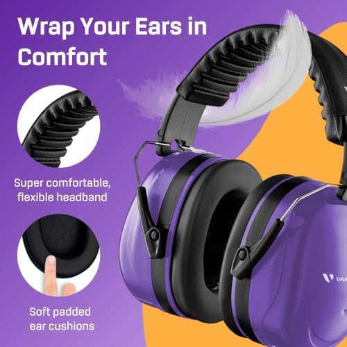 Noise Reduction Earmuffs for Adults - 35 dB (2K Hz) Protection Headphones - Image 5