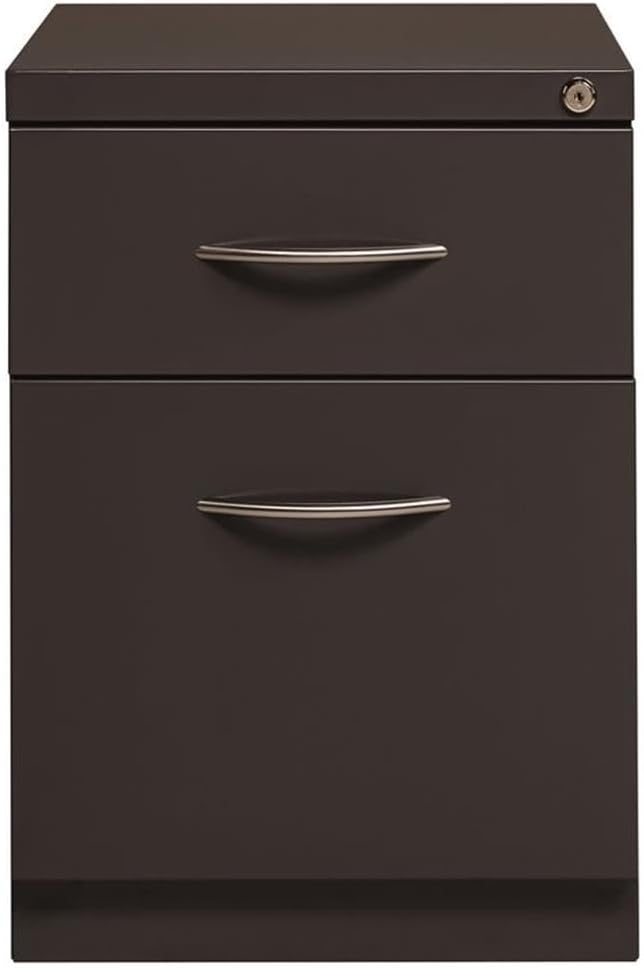 Pemberly Row 20" 2-Drawer Modern Metal Mobile Pedestal Filing Cabinet in - Image 2