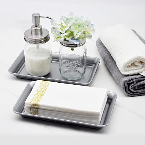 SheeChung Metal Vanity Tray, Bathroom Tray for Perfume Makeup Jewelry - Image 4