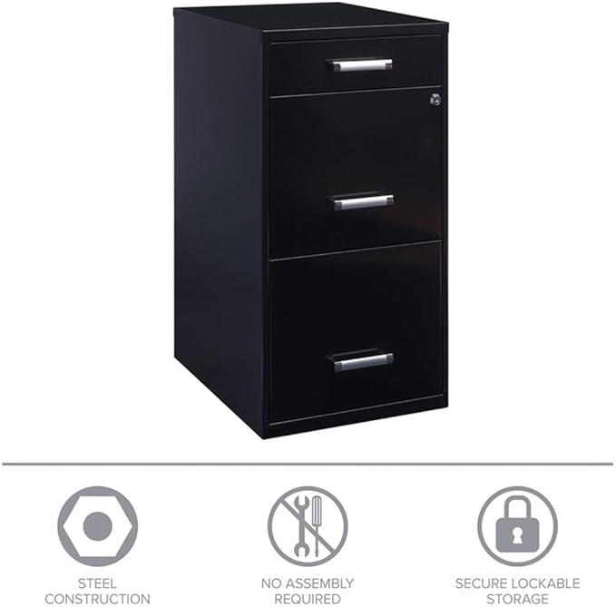 Scranton & Co 27.32" H x 18" D 3-Drawer Modern Metal Filing Cabinet - Image 11