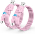 LDHTY CarPlay Charging Cable, USB A to USB C Cable, 2-Pack 6FT, Pink by LDHTY