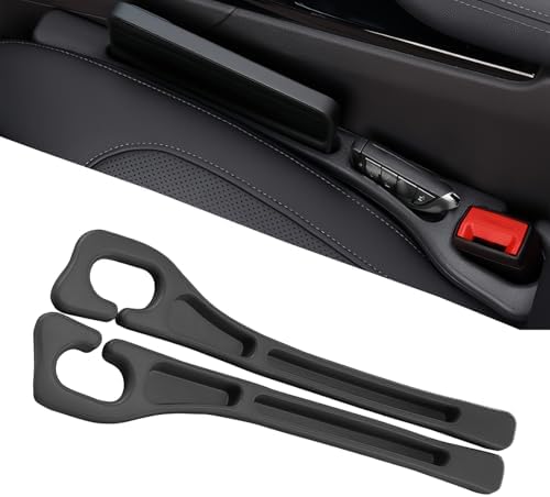 Car Seat Gap Filler Organizer 2 Pack, Anti-Drop Car Seat Gap Filler, Black by Unknown