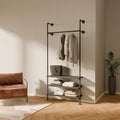 pamo Wall Mounted Clothing Rack with Metal Sheves – 41" W × 87" H, 309 lbs by pamo