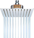 10 Inch Square Rain Shower Head with Filter for Hard Water — 304 Stainless Steel with 15-Stage Purification and High Pressure Spray, Chrome by TENLO