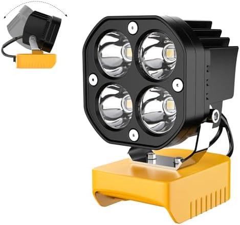 Azocek LED Work Light Compatible with Dewalt 20V Battery 6000LM Flashlight by Azocek