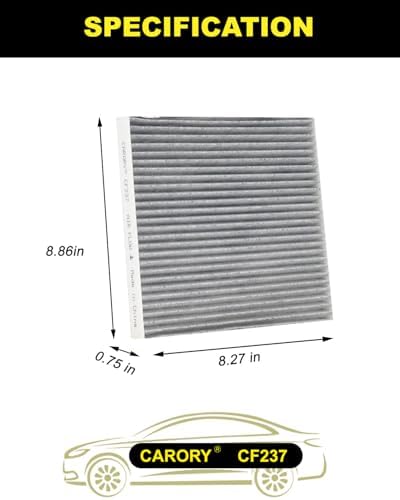 CARORY Cabin Air Filter w/Activated Carbon for Nissan Versa 12-19, Versa Note 14-19, NV200 17-21, Micra 15-19, Chevy City Express 15-18, March 12-24, Note 14-19, CF237 - Image 2
