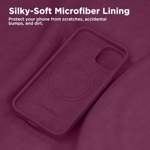 GolbinBox Magnetic for iPhone 13/14 Case, Silicone Cover, Deep Red - Image 6