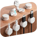 FLYLEAD 8-Pack Silicone Cord Organizer Magnetic Cable Clips, Adhesive by Sincerityisworththewait