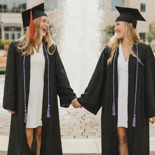 GraduationMall Graduation Honor Cord 68" Purple White - Image 6