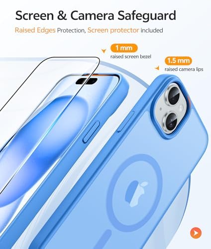 FNTCASE for iPhone 15/14/13 Case, Fit for Magsafe, Glass Screen Protector - Image 4