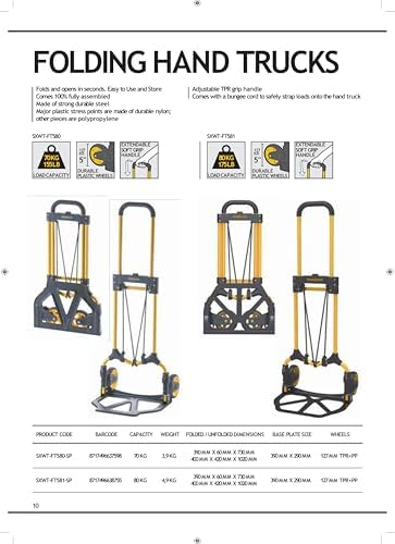 Stanley Hand Truck, Yellow, SXWTD-FT580 - Image 6