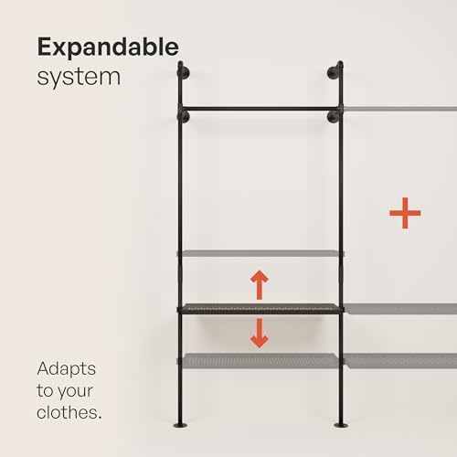 pamo Wall Mounted Clothing Rack with Metal Sheves – 41" W × 87" H, 309 lbs - Image 6