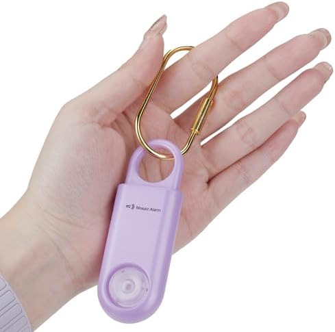 130db Personal Safety Alarm with Ultra Bright Strobe Light. Purple - Image 2