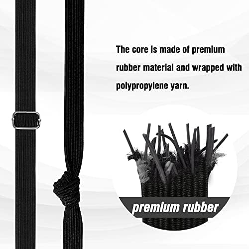 Bungee Cords Heavy Duty Outdoor, Long Adjustable Bungee Cords with Hooks Flat, 80 Inch High Elastic Rubber Bungee Straps with Hooks for Luggage, Roof Racks, Tarpaulin, Moving Cargo, Camps, Tarps - Image 3