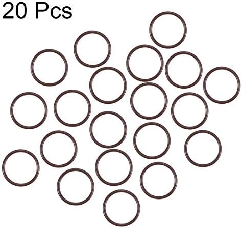 uxcell Fluorine Rubber O-Rings 24mm OD 20mm ID 2mm Width, Metric FKM Sealing Gasket, Pack of 20 - Image 2