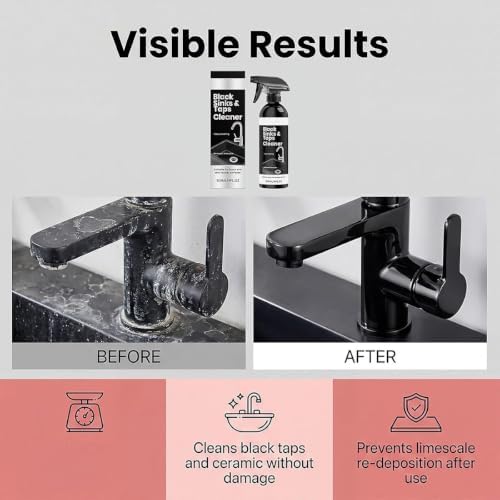 Limescale Cleaner Spray for Black Sinks & Taps, Remove Limescale (1pcs) - Image 6