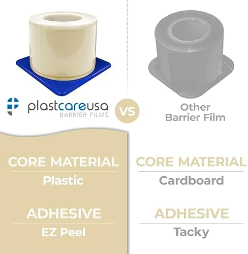 Clear Barrier Film Roll 4"x6" - Protective Dental Barrier Film for Dental, Medical, Tattoo - Perforated Adhesive Barrier Tape Sheets (1 Box of 1200 Sheets) by PlastCare USA - Image 3